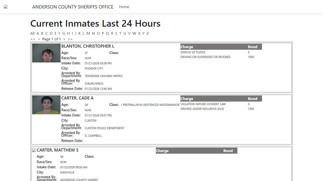 Inmates - ISOMS Portal